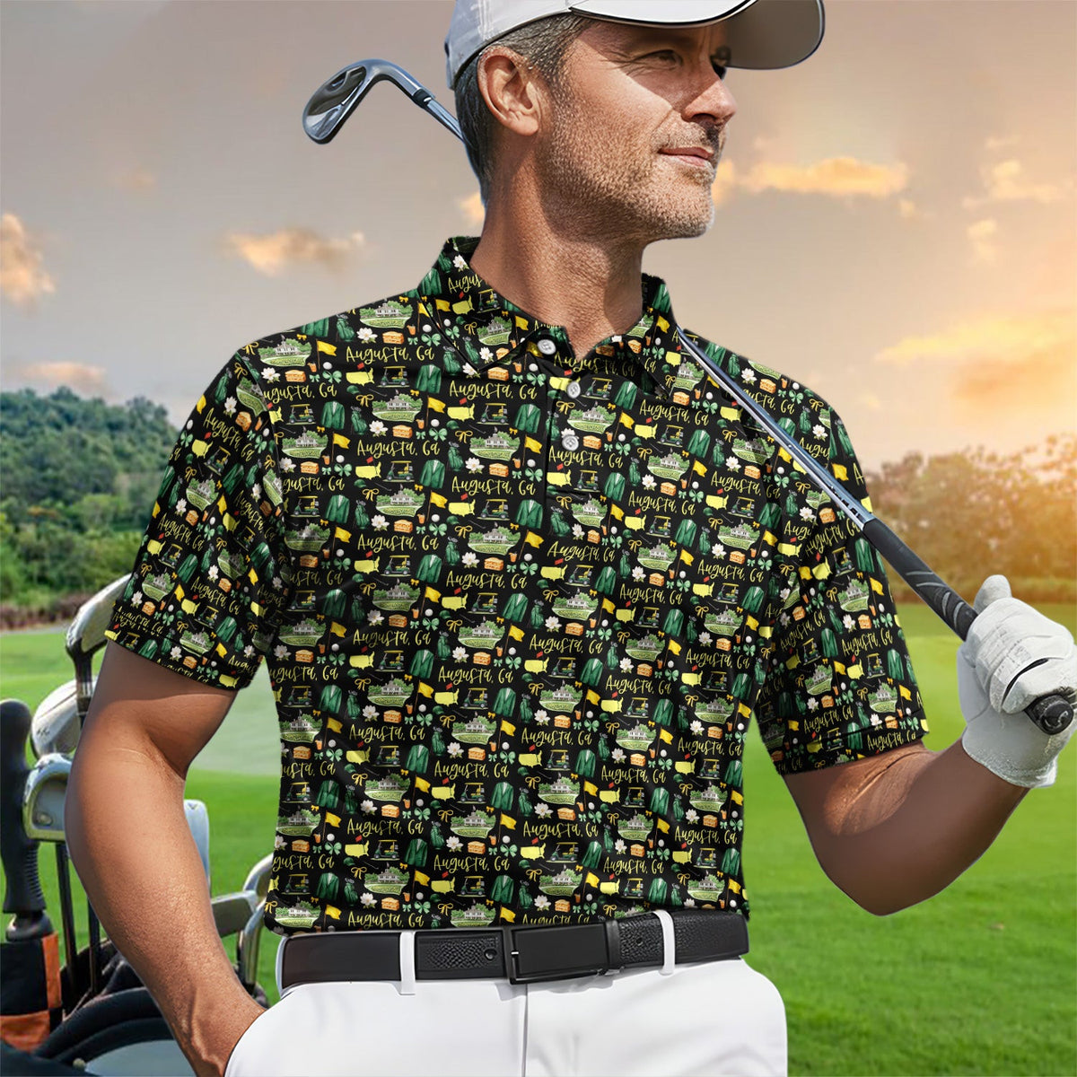 Masters Augusta Golf Pattern Shirt, Augusta National Golf Shirt For Men, Golf Tournament Gift