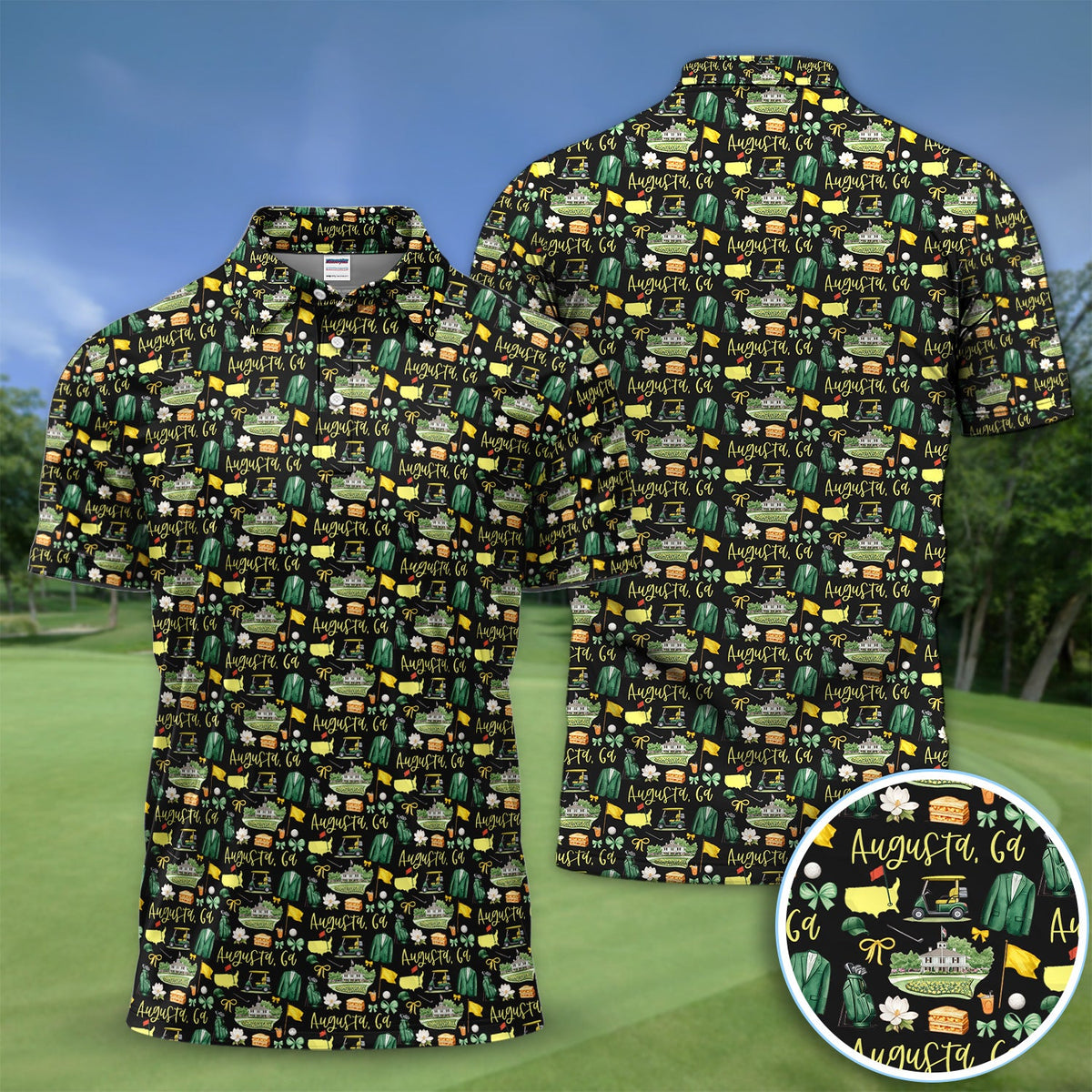 Masters Augusta Golf Pattern Shirt, Augusta National Golf Shirt For Men, Golf Tournament Gift