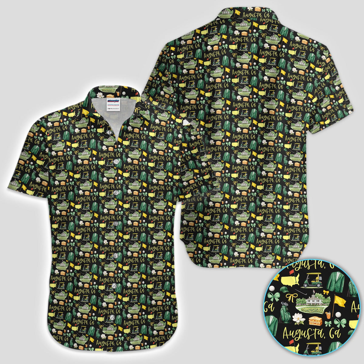 Masters Augusta Golf Pattern Shirt, Augusta National Golf Shirt For Men, Golf Tournament Gift