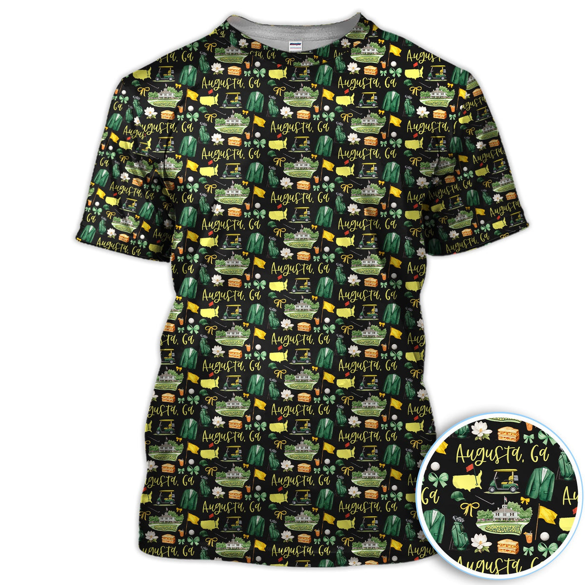 Masters Augusta Golf Pattern Shirt, Augusta National Golf Shirt For Men, Golf Tournament Gift