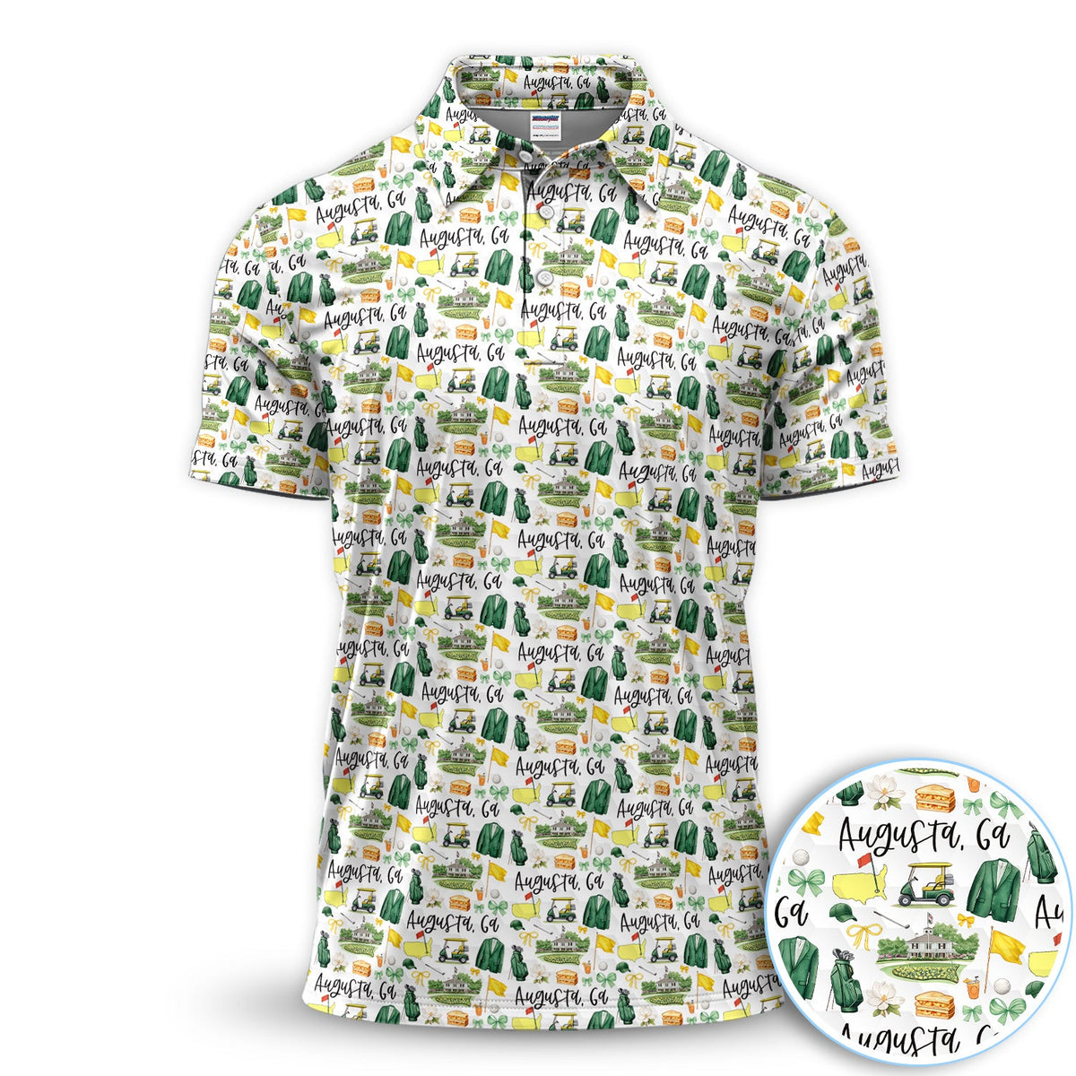 Masters Augusta Golf Pattern Shirt, Augusta National Golf Shirt For Men, Golf Tournament Gift