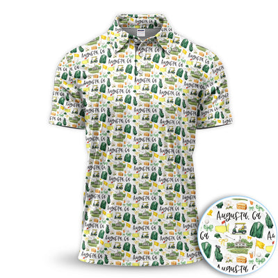 Masters Augusta Golf Pattern Shirt, Augusta National Golf Shirt For Men, Golf Tournament Gift