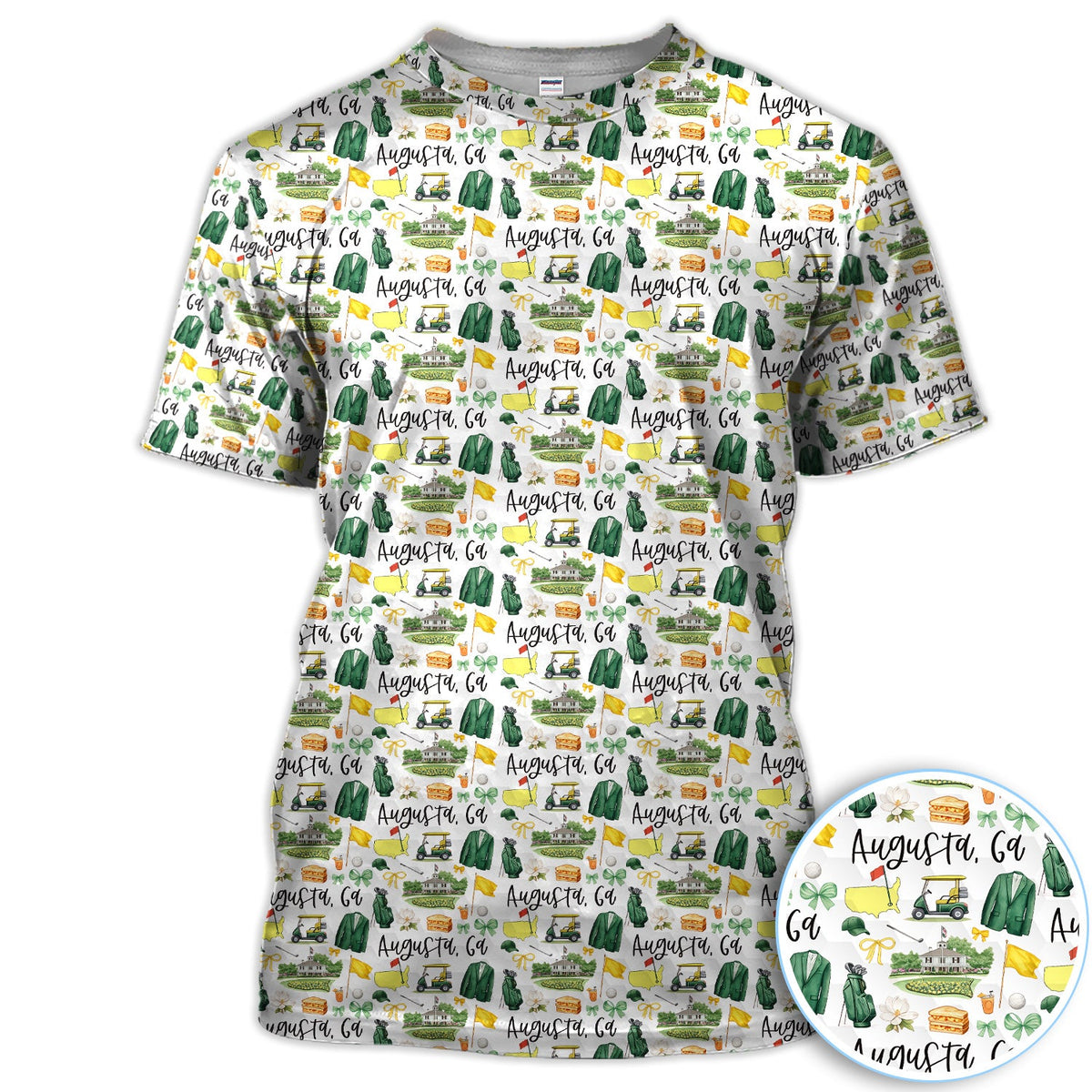 Masters Augusta Golf Pattern Shirt, Augusta National Golf Shirt For Men, Golf Tournament Gift