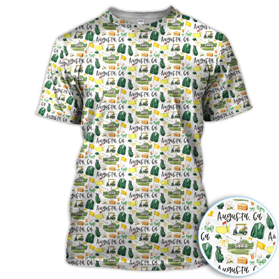 Masters Augusta Golf Pattern Shirt, Augusta National Golf Shirt For Men, Golf Tournament Gift