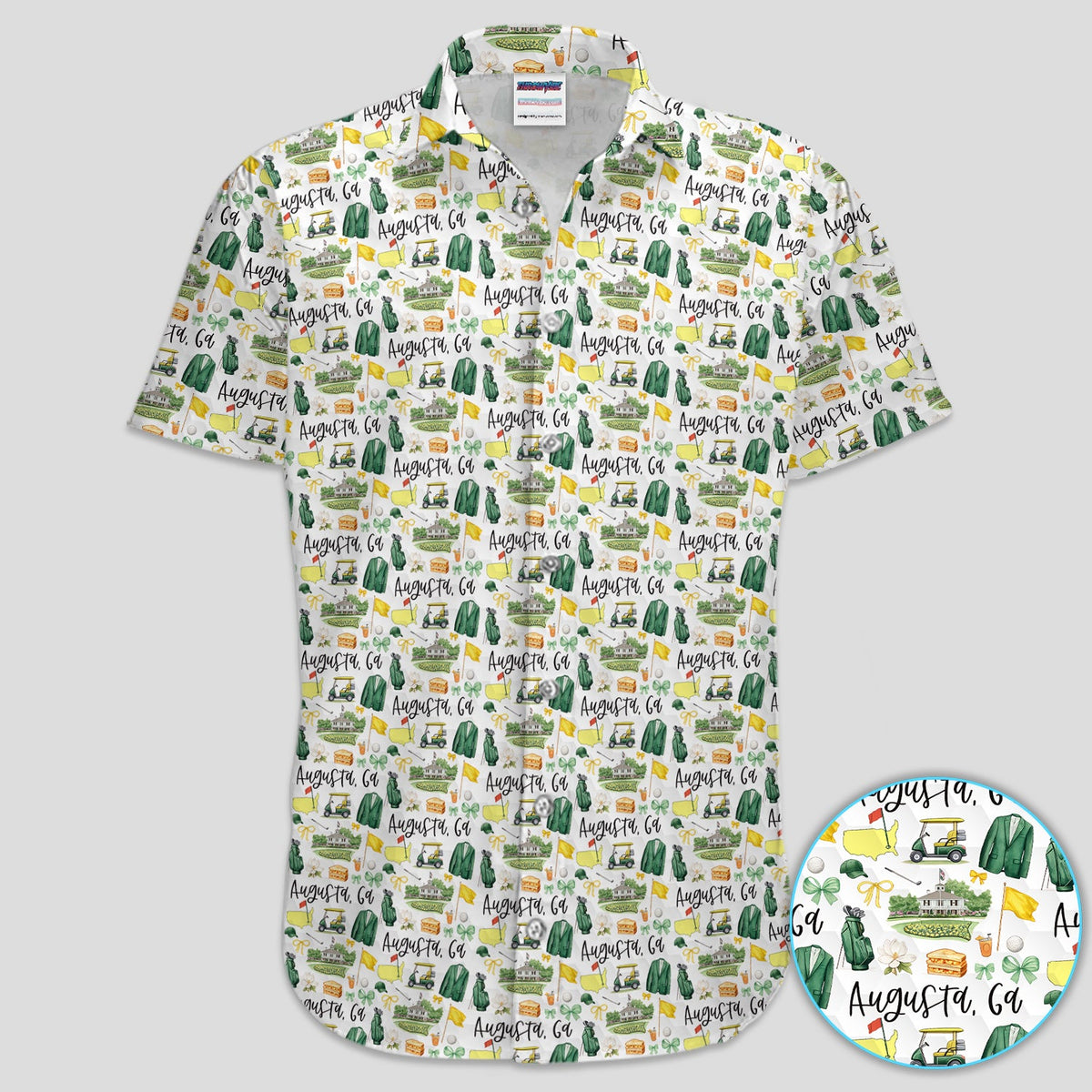 Masters Augusta Golf Pattern Shirt, Augusta National Golf Shirt For Men, Golf Tournament Gift