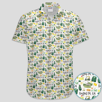 Masters Augusta Golf Pattern Shirt, Augusta National Golf Shirt For Men, Golf Tournament Gift