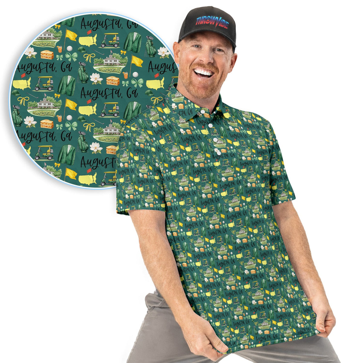 Masters Augusta Golf Pattern Shirt, Augusta National Golf Shirt For Men, Golf Tournament Gift