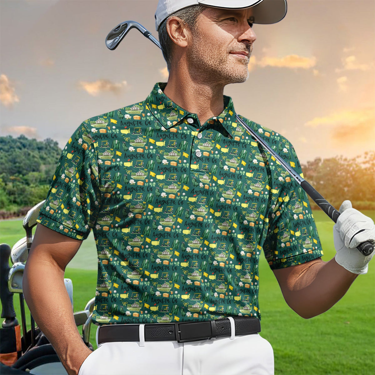 Masters Augusta Golf Pattern Shirt, Augusta National Golf Shirt For Men, Golf Tournament Gift