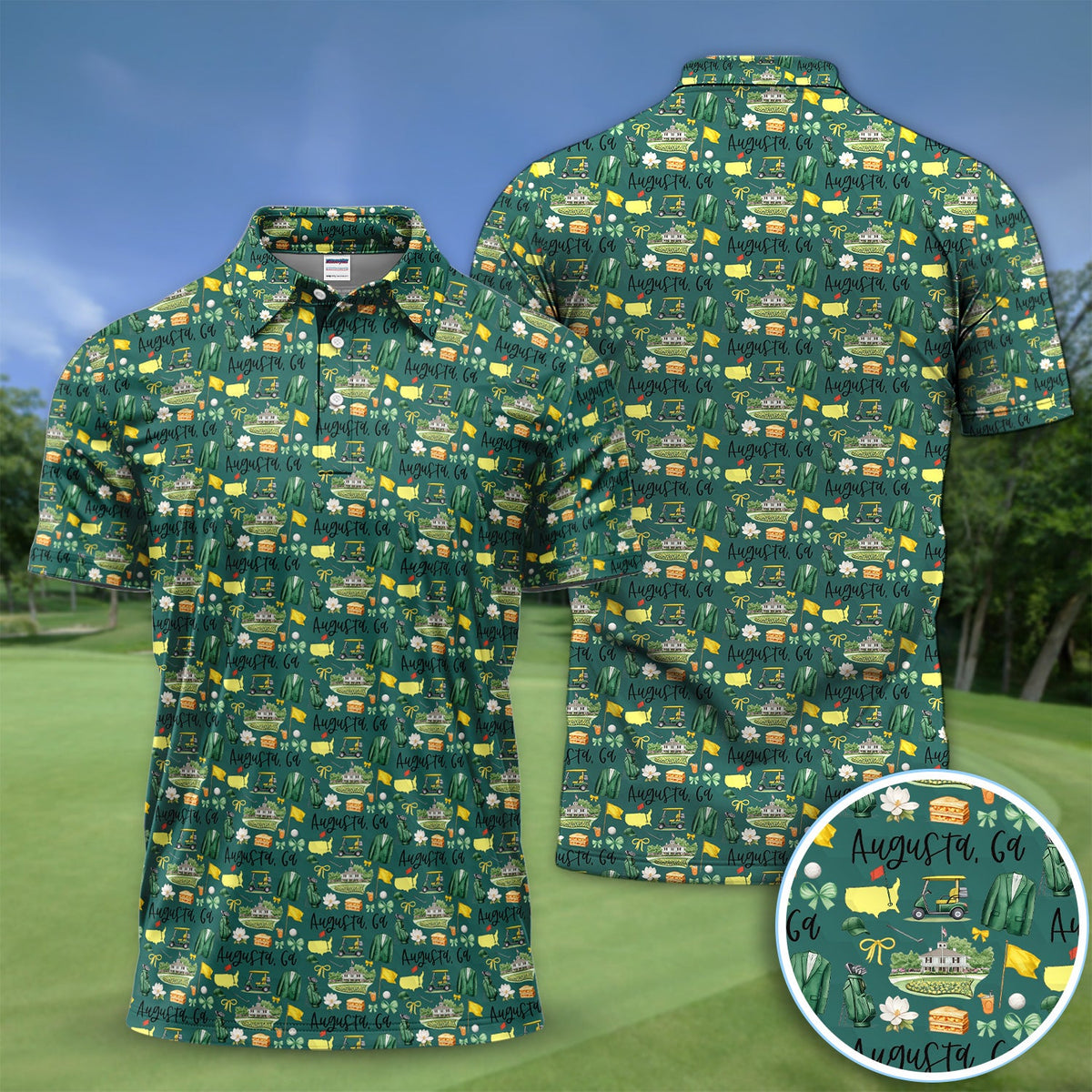 Masters Augusta Golf Pattern Shirt, Augusta National Golf Shirt For Men, Golf Tournament Gift