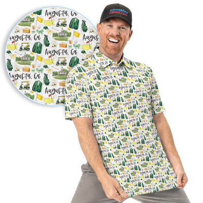 Masters Augusta Golf Pattern Shirt, Augusta National Golf Shirt For Men, Golf Tournament Gift