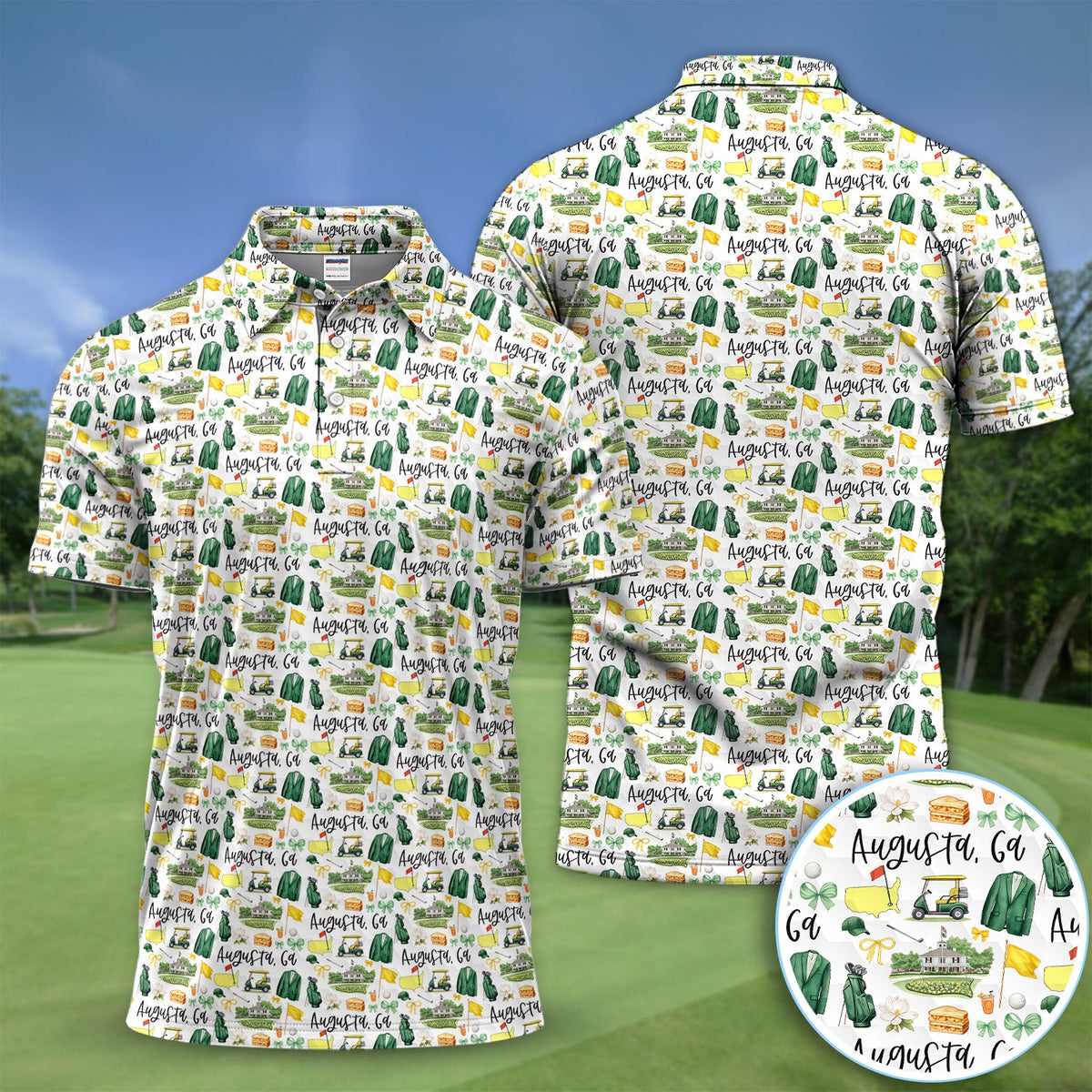 Masters Augusta Golf Pattern Shirt, Augusta National Golf Shirt For Men, Golf Tournament Gift