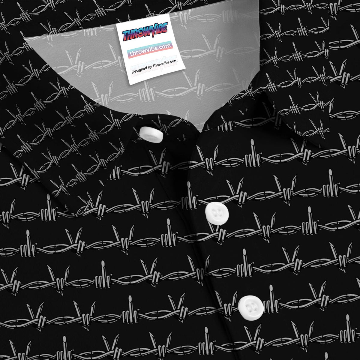 Dark Barbed Wire Golf Pattern Shirt, Gothic Western Golf Shirt For Men, Golf Lover Gift