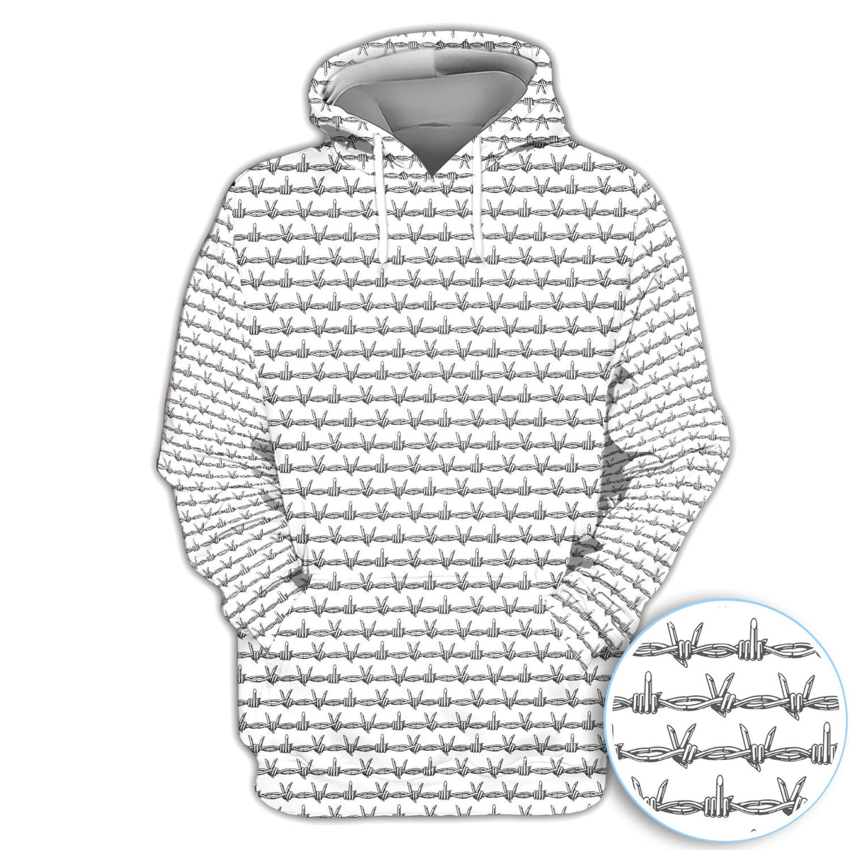Dark Barbed Wire Golf Pattern Shirt, Gothic Western Golf Shirt For Men, Golf Lover Gift