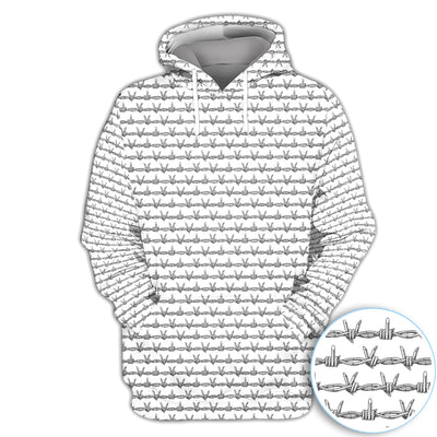 Dark Barbed Wire Golf Pattern Shirt, Gothic Western Golf Shirt For Men, Golf Lover Gift