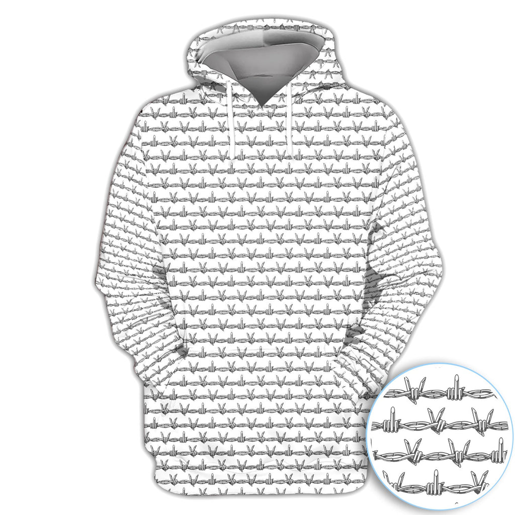 Dark Barbed Wire Golf Pattern Shirt, Gothic Western Golf Shirt For Women, Golf Lover Gift