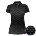 Dark Barbed Wire Golf Pattern Shirt, Gothic Western Golf Shirt For Women, Golf Lover Gift