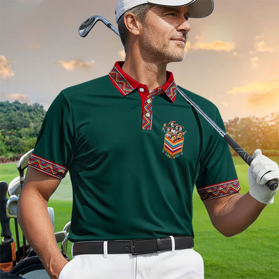 Funny Mariachi Skeleton Golf Pattern Shirt, Cinco De Mayo Golf Shirt For Men, Fiesta Gift