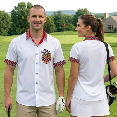 Funny Mariachi Skeleton Golf Pattern Shirt, Cinco De Mayo Golf Shirt For Men, Fiesta Gift
