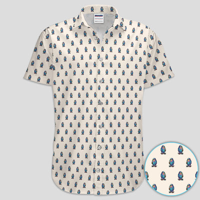 Funny Yeti Pattern Golf Polos, Bigfoot Coffee Skateboard Golf Shirt, Crazy Golf Shirts For Men