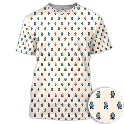Funny Yeti Pattern Golf Polos, Bigfoot Coffee Skateboard Golf Shirt, Crazy Golf Shirts For Men