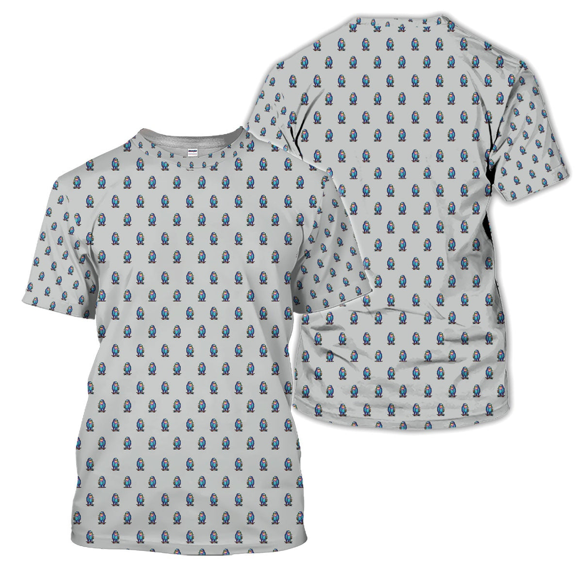 Funny Yeti Pattern Golf Polos, Bigfoot Coffee Skateboard Golf Shirt, Crazy Golf Shirts For Men