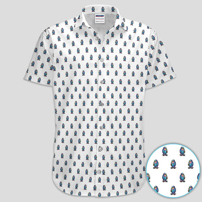 Funny Yeti Pattern Golf Polos, Bigfoot Coffee Skateboard Golf Shirt, Crazy Golf Shirts For Men
