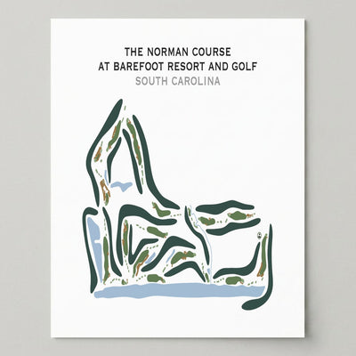 The Norman Course at Barefoot Resort & Golf, South Carolina - Printed Golf Course