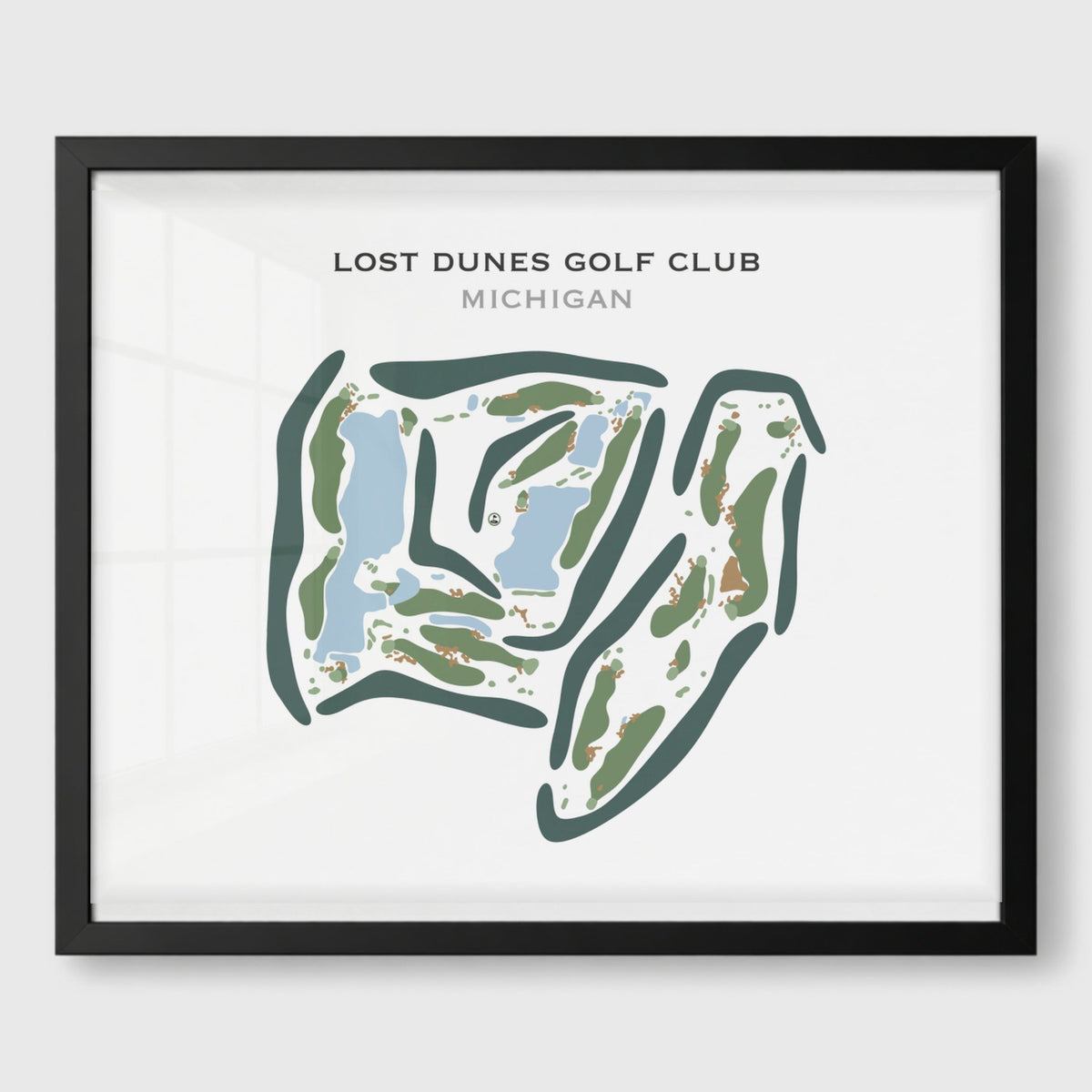 The Lost Dunes Golf Club, Michigan - Printed Golf Course