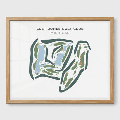 The Lost Dunes Golf Club, Michigan - Printed Golf Course