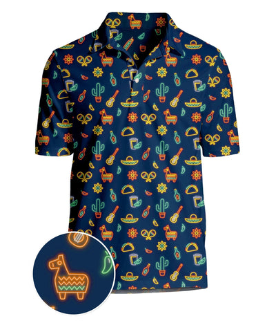 Men's Neon Fiesta Golf Polo