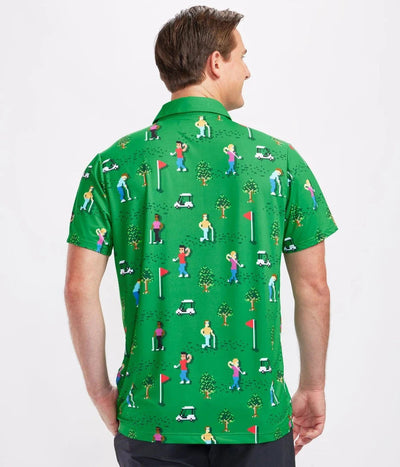 Men's 8-Bit Birdie Golf Polo