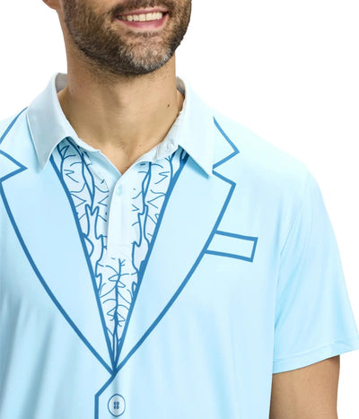 Men's Dumb Blue Tuxedo Golf Polo