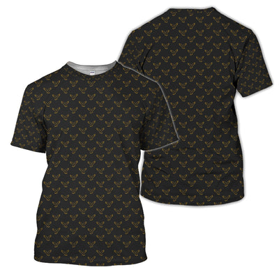 Golden Eagle Pattern Shirt, Eagle Golf Polo Shirt For Men, Bird Lover Gift