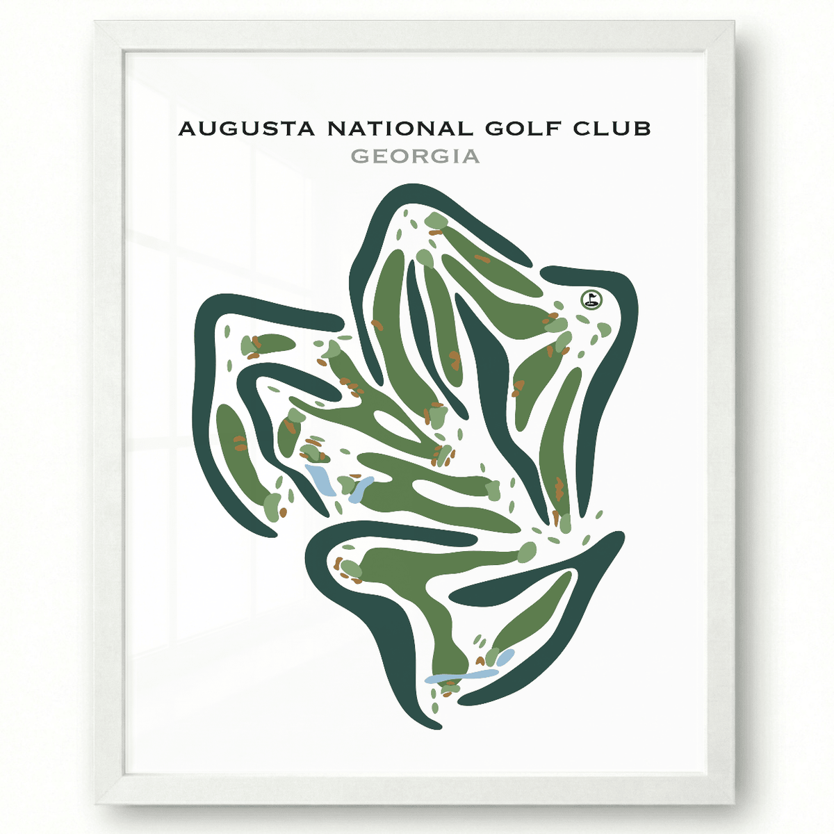 Augusta National Golf Club, Georgia - Printed Golf Course