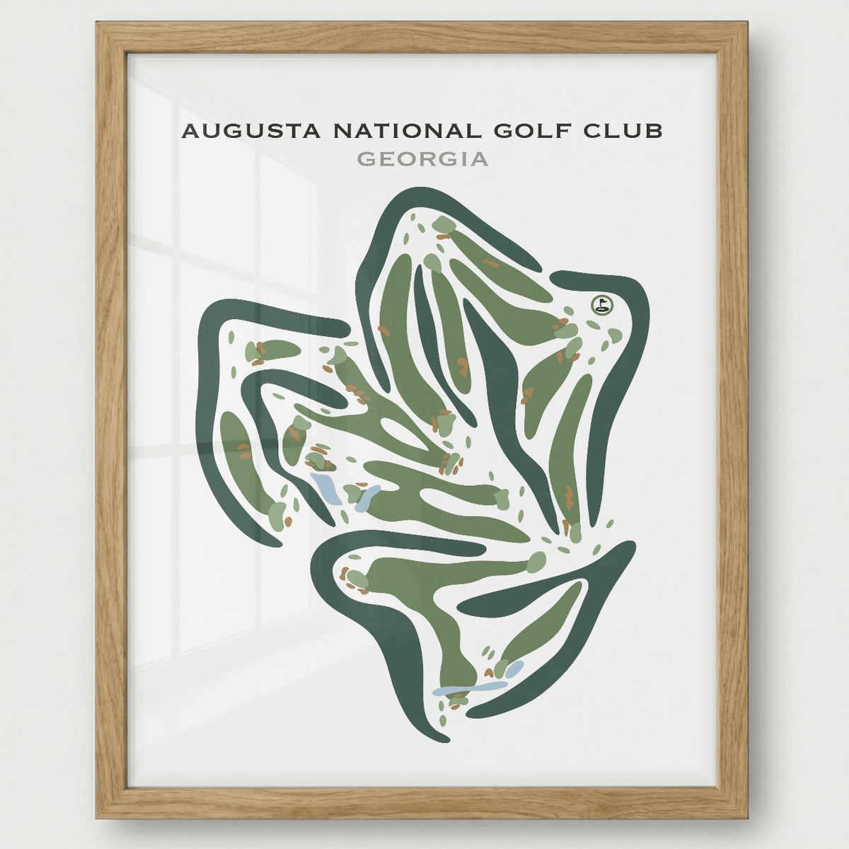 Augusta National Golf Club, Georgia - Printed Golf Course