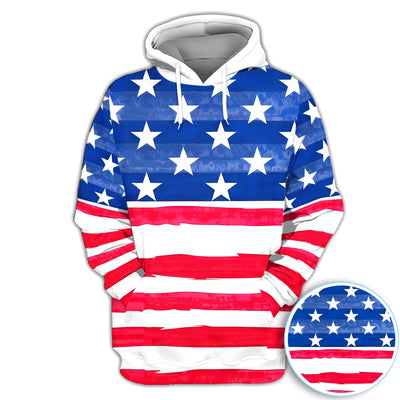 American Flag Pattern Golf Polos, Patriotic USA Golf Shirt, July 4th Golf Shirts For Men