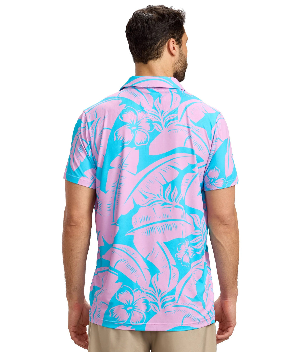 Men's Tropical Tee Time Golf Polo