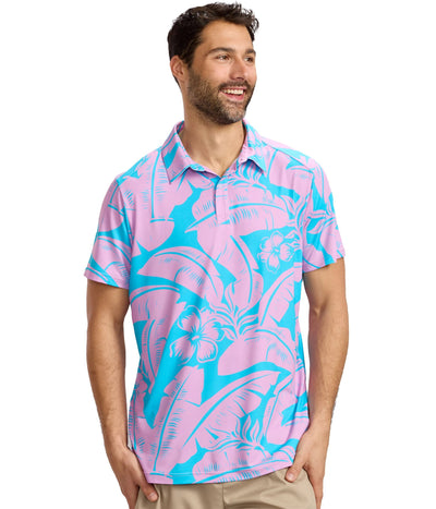 Men's Tropical Tee Time Golf Polo
