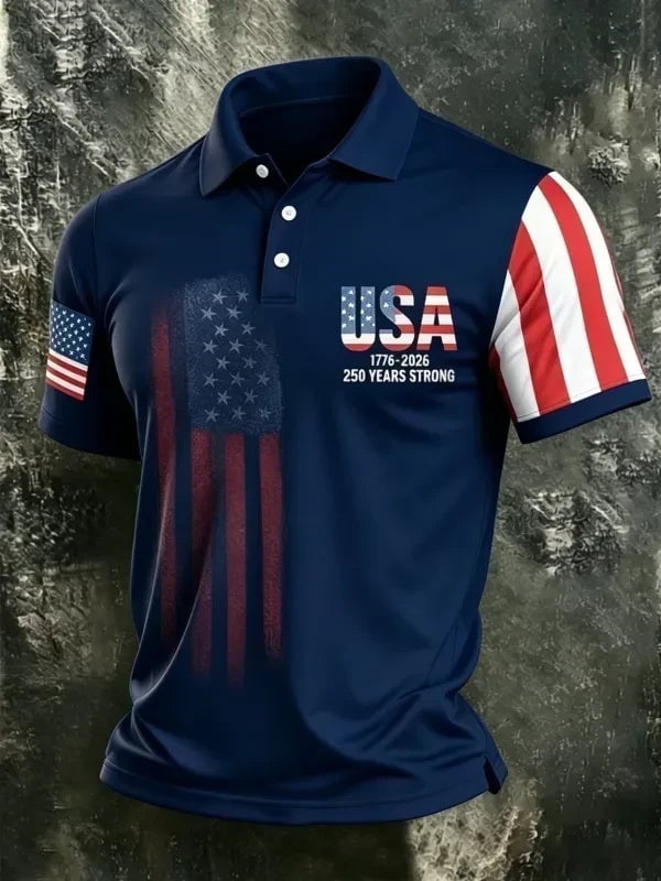 Personalized Printed Polo Shirt For Men'S Casual 250Th Anniversary Celebration O 4