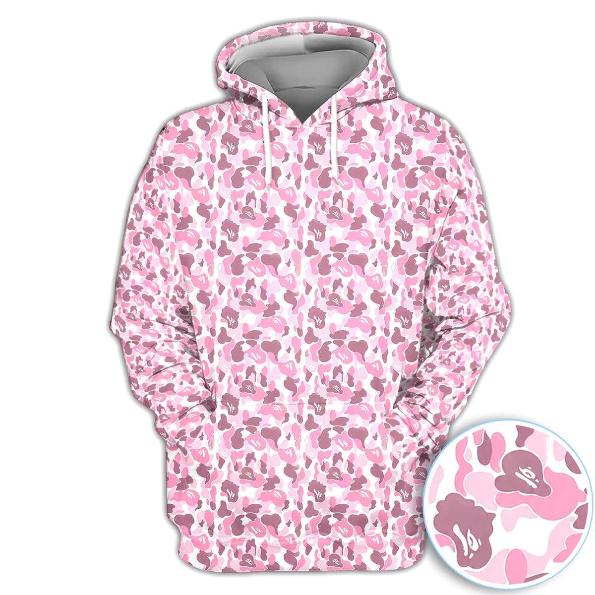 Pink Camouflage Pattern Golf Shirt, Pink Camo Golf Shirt For Men, Stylish Golf Gift