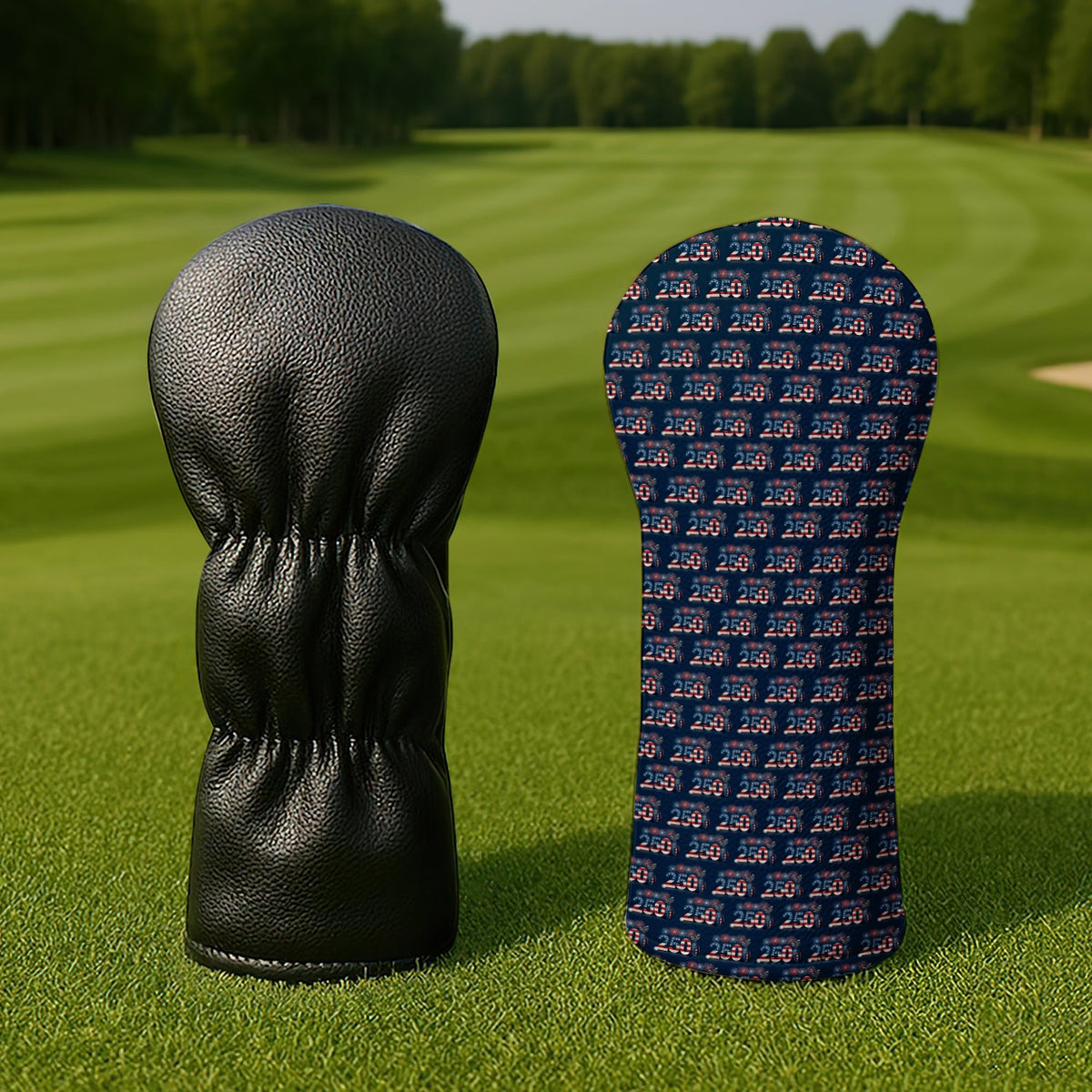 USA 250 Anniversary Patriotic Seamless Pattern Golf Headcovers For Men, Crazy Golf Head Cover, Golf Gift For Men