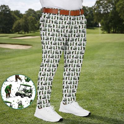 Bigfoot Golf St. Patrick’s Day Pattern Golf Set, Sasquatch Golf Set For Golfer, Crazy Men's Golf Gift