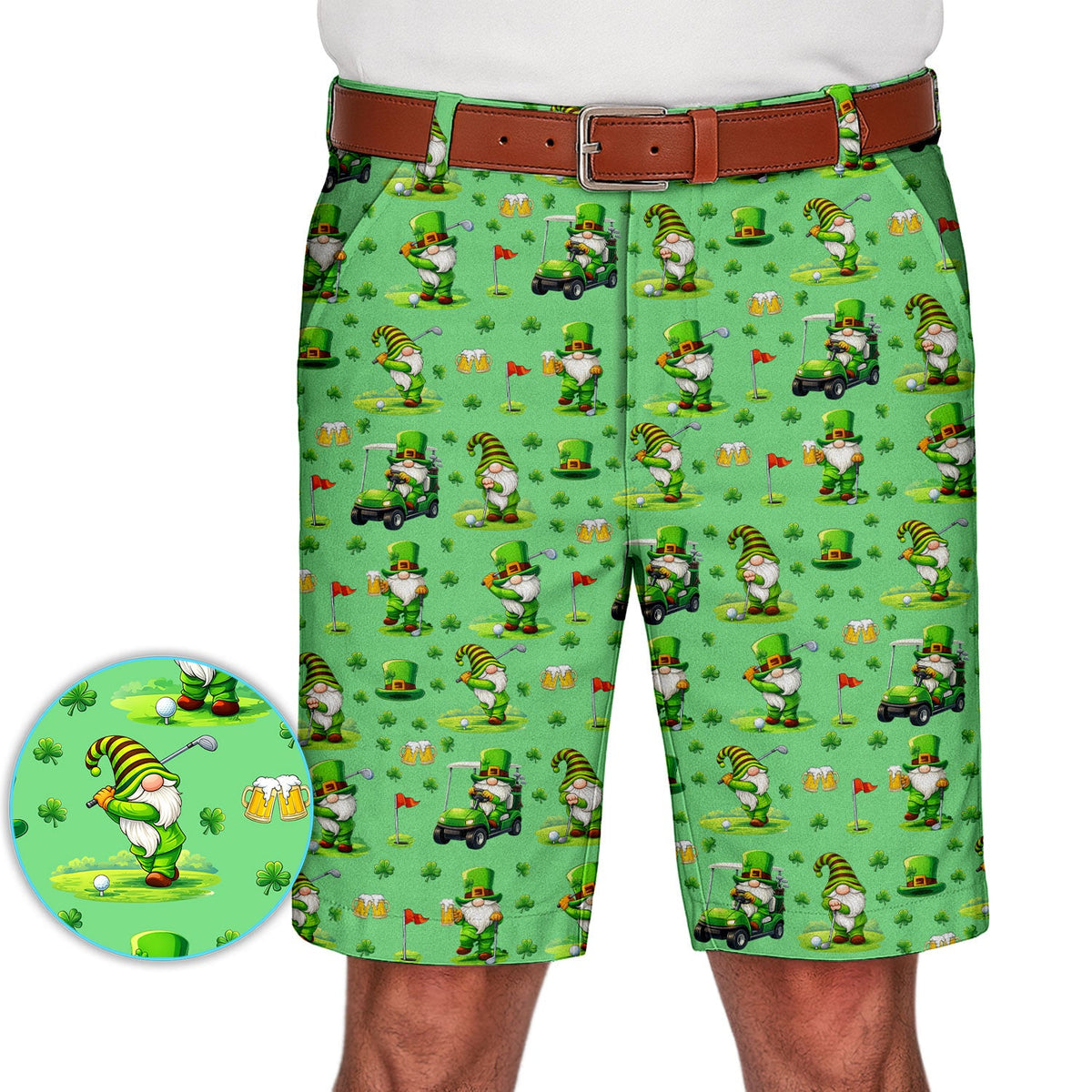 Crazy St. Patrick’s Day Pattern Golf Set, Leprechaun Golf Set For Men, Funny Golf Gift For Golfer