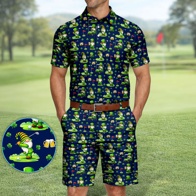 Crazy St. Patrick’s Day Pattern Golf Set, Leprechaun Golf Set For Men, Funny Golf Gift For Golfer