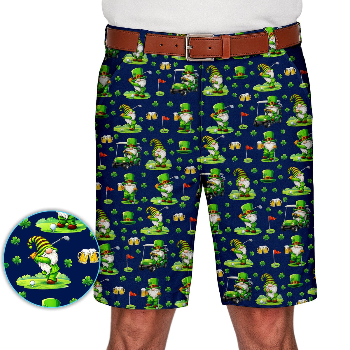 Crazy St. Patrick’s Day Pattern Golf Set, Leprechaun Golf Set For Men, Funny Golf Gift For Golfer