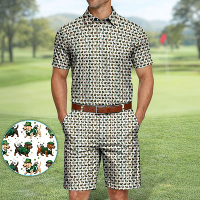 Dog St. Patrick’s Day Pattern Golf Set, Dachshund Golf Set For Men, Funny Golf Gift For Golfer