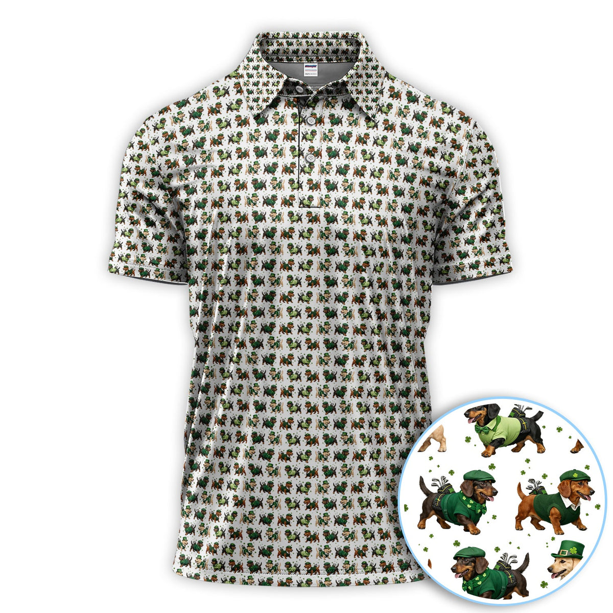 Dog St. Patrick’s Day Pattern Golf Set, Dachshund Golf Set For Men, Funny Golf Gift For Golfer