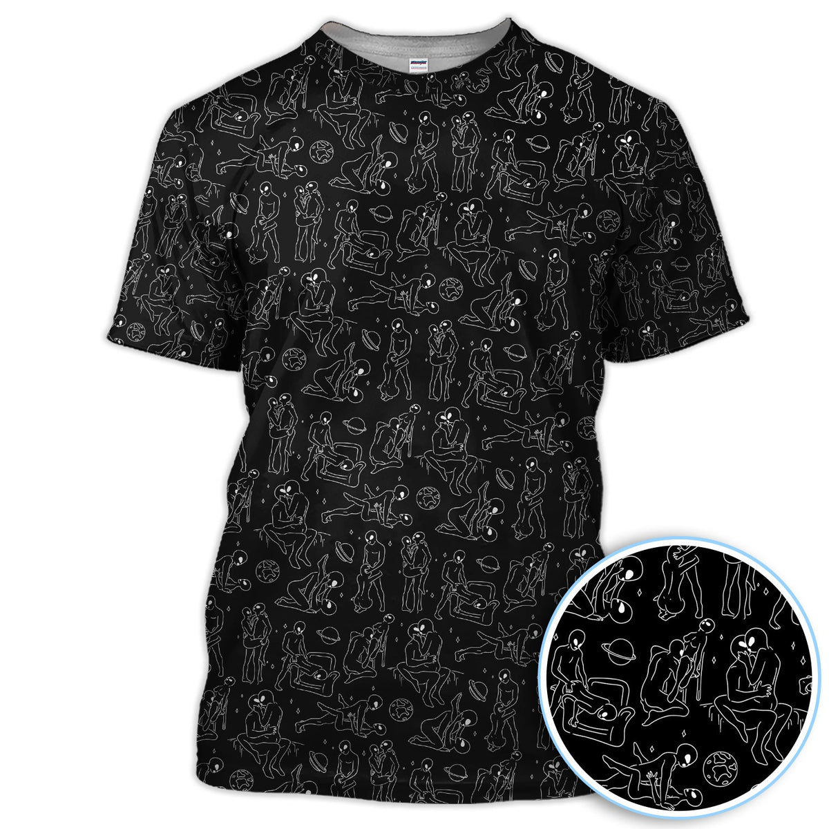 Minimalist Line Art Human Pattern Golf Polos, Funny Golf Shirt For Men, Crazy Golf Gift For Golfer