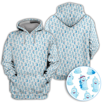 Funny Pattern Golf Polos, Light Blue Golf Shirt For Golfer, Golf Gift For Men