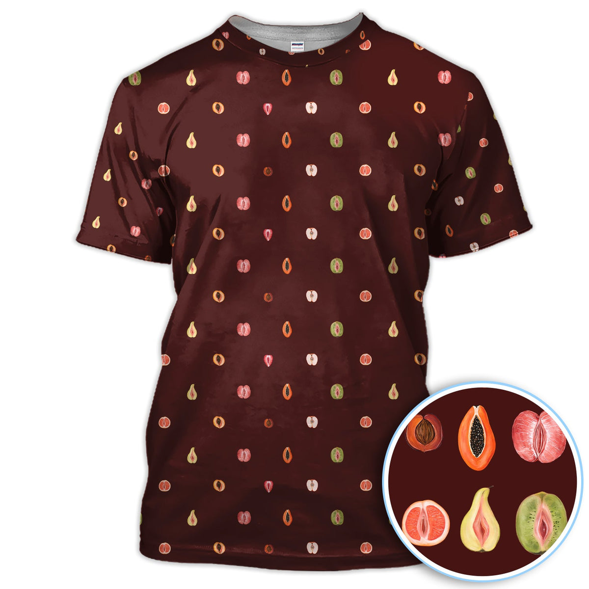 Fruits Abstract Pattern Golf Shirt, Crazy Golf Polos For Golfer, Golf Gift For Men